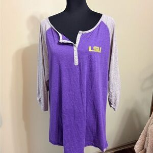 Colosseum LSU Purple Gold and Gray Long Sleeve Tee